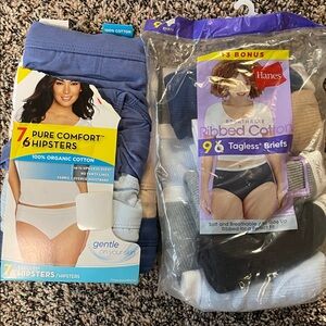 Hanes, women panties, size 6/medium, bundle